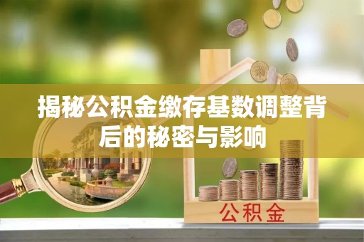 威县揭秘公积金缴存基数调整背后的秘密与影响
