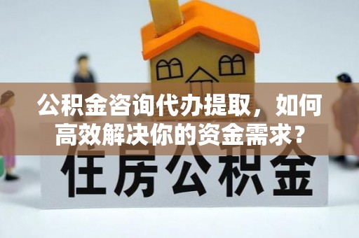 威县公积金咨询代办提取，如何高效解决你的资金需求？